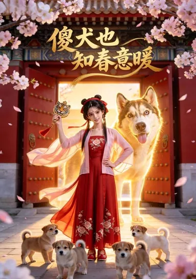 Chó ngốc cũng biết sắc xuân ấm áp
